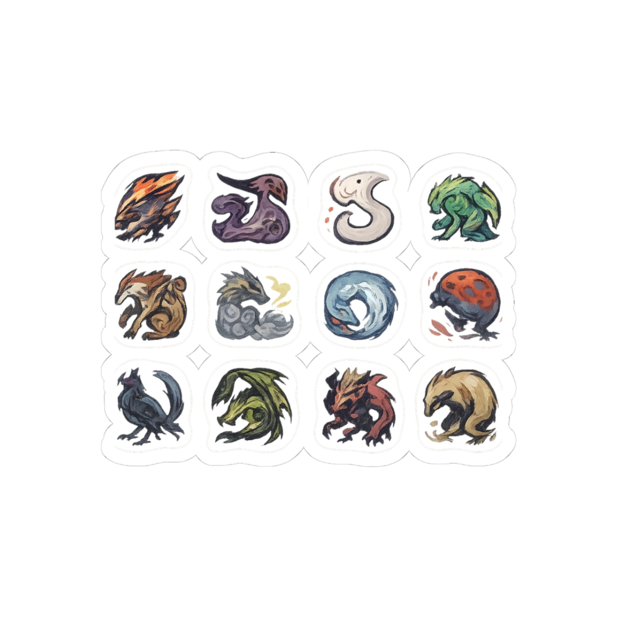 Monster Hunter Rise Pack #4 Icons Sticker - Official stickers merchandise