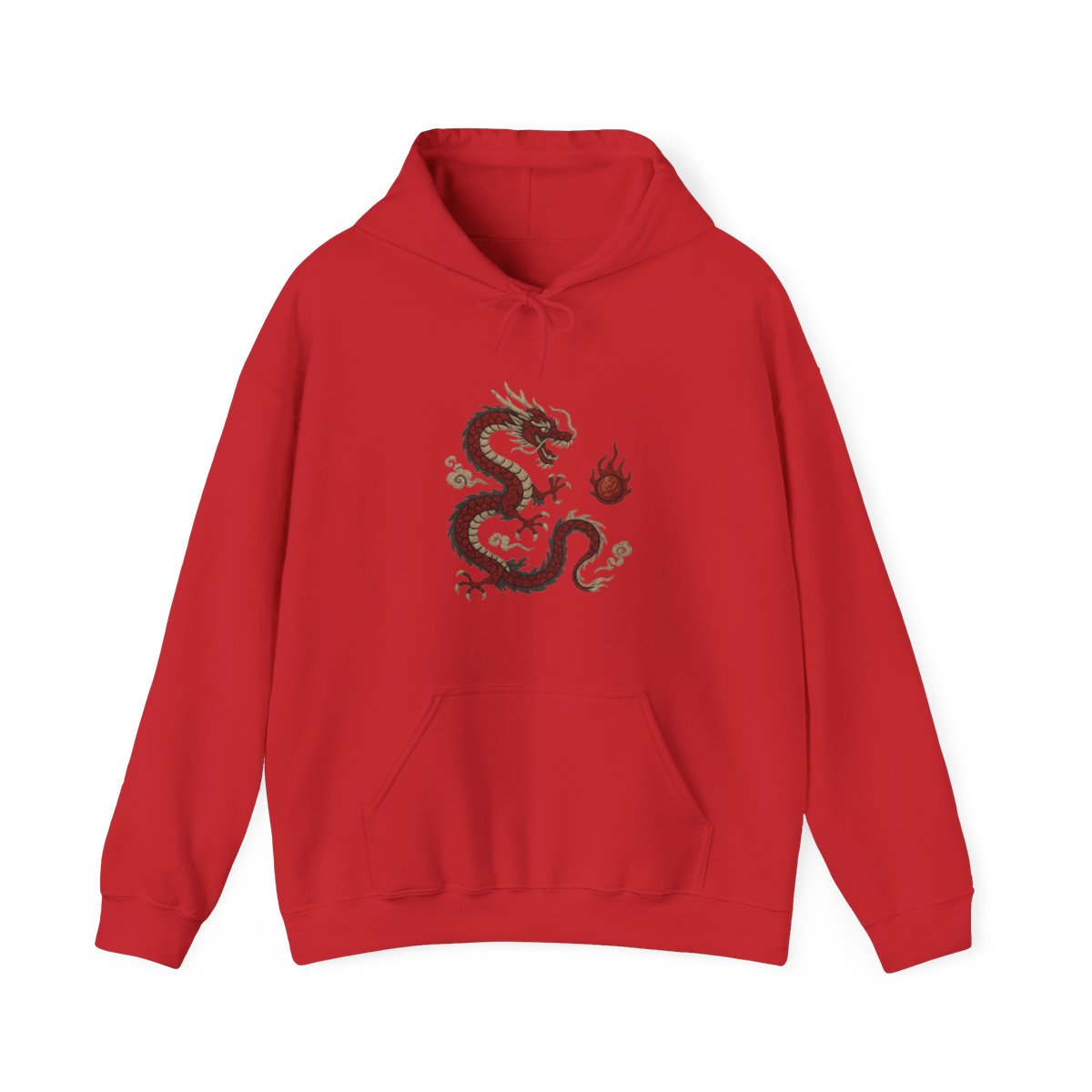 Embroidered Dragon Streetwear Hoodie - alternate angle 4, merchandise