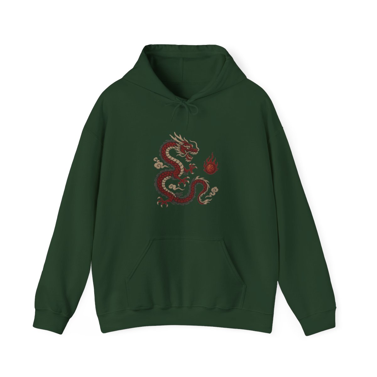 Embroidered Dragon Streetwear Hoodie