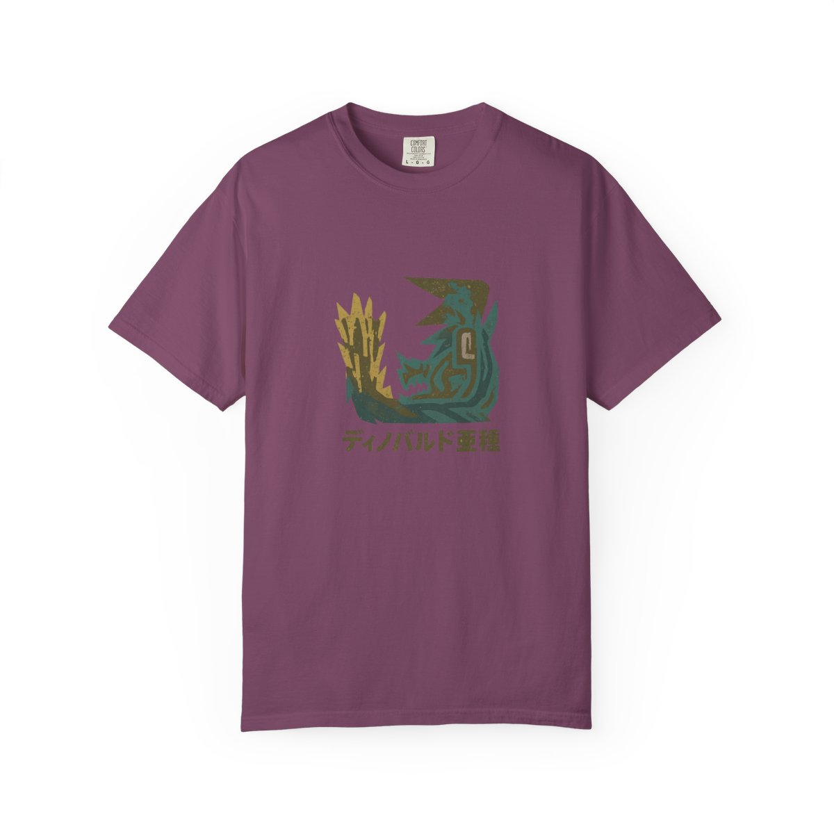 Monster Hunter Iceborne Acidic Glavenus Kanji T-Shirt - alternate angle 2, merchandise