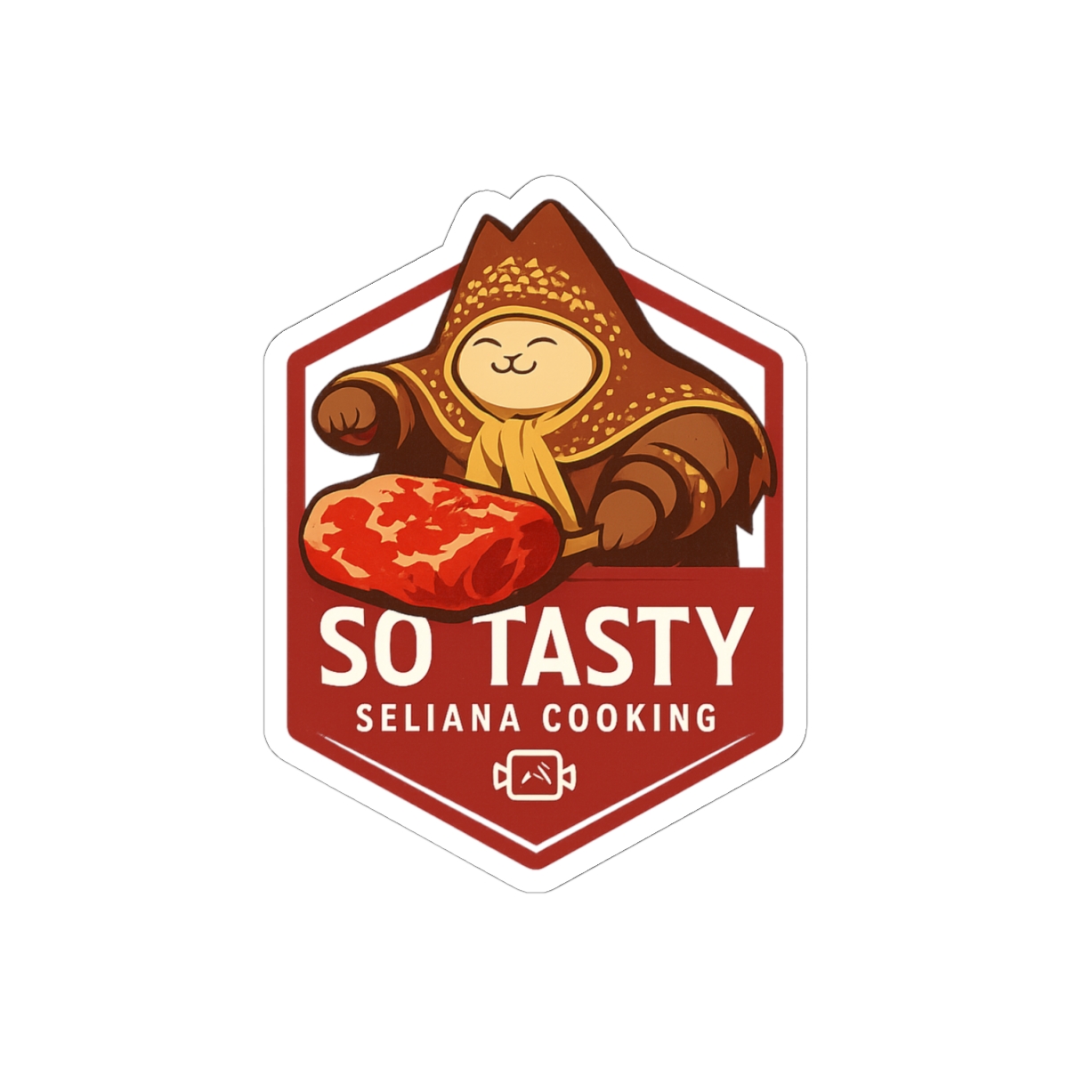 Monster Hunter Seliana Cooking Chef Sticker | Cute Gaming Decal - alternate angle 2, merchandise