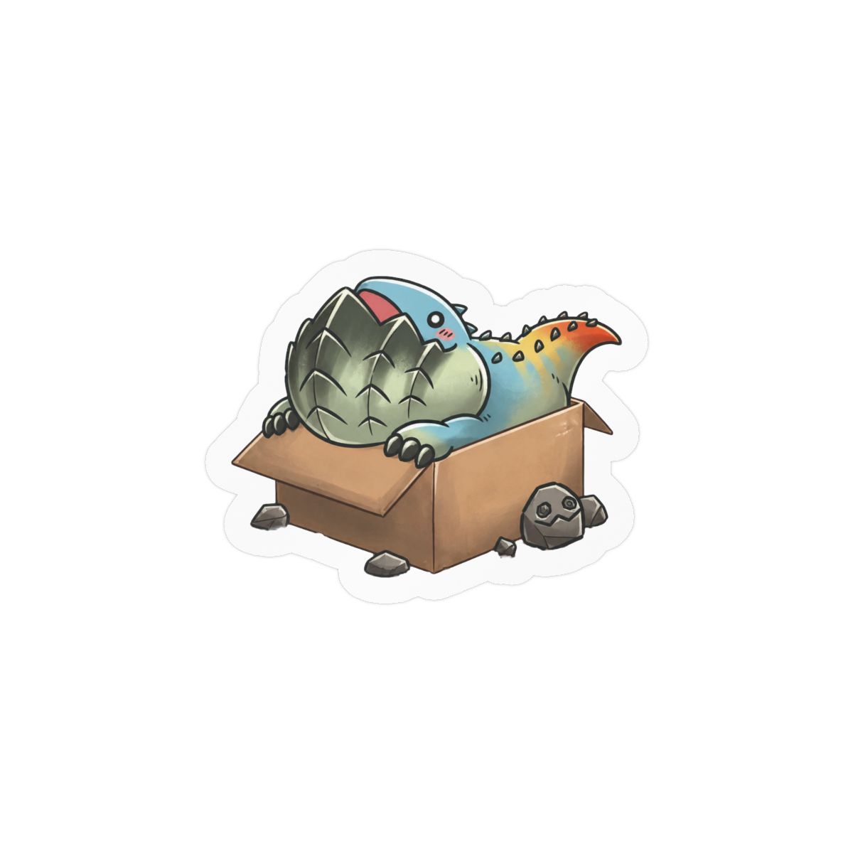 Boxy Dodogama Sticker | Cute Monster Hunter Vinyl Decal - alternate angle 2, merchandise