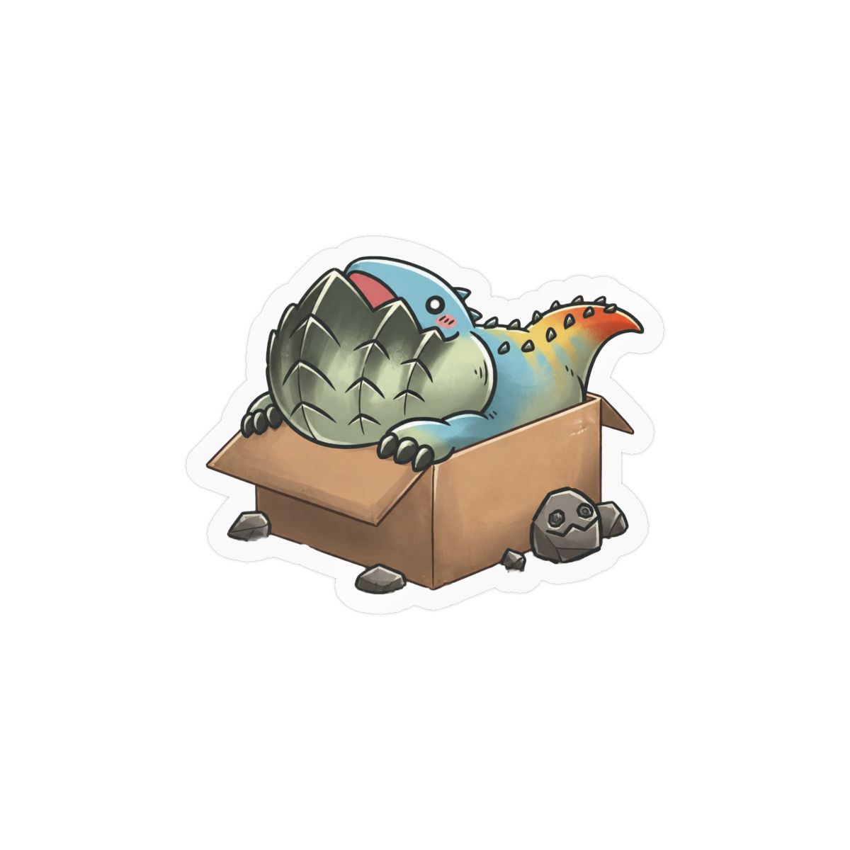 Boxy Dodogama Sticker | Cute Monster Hunter Vinyl Decal - alternate angle 1, merchandise