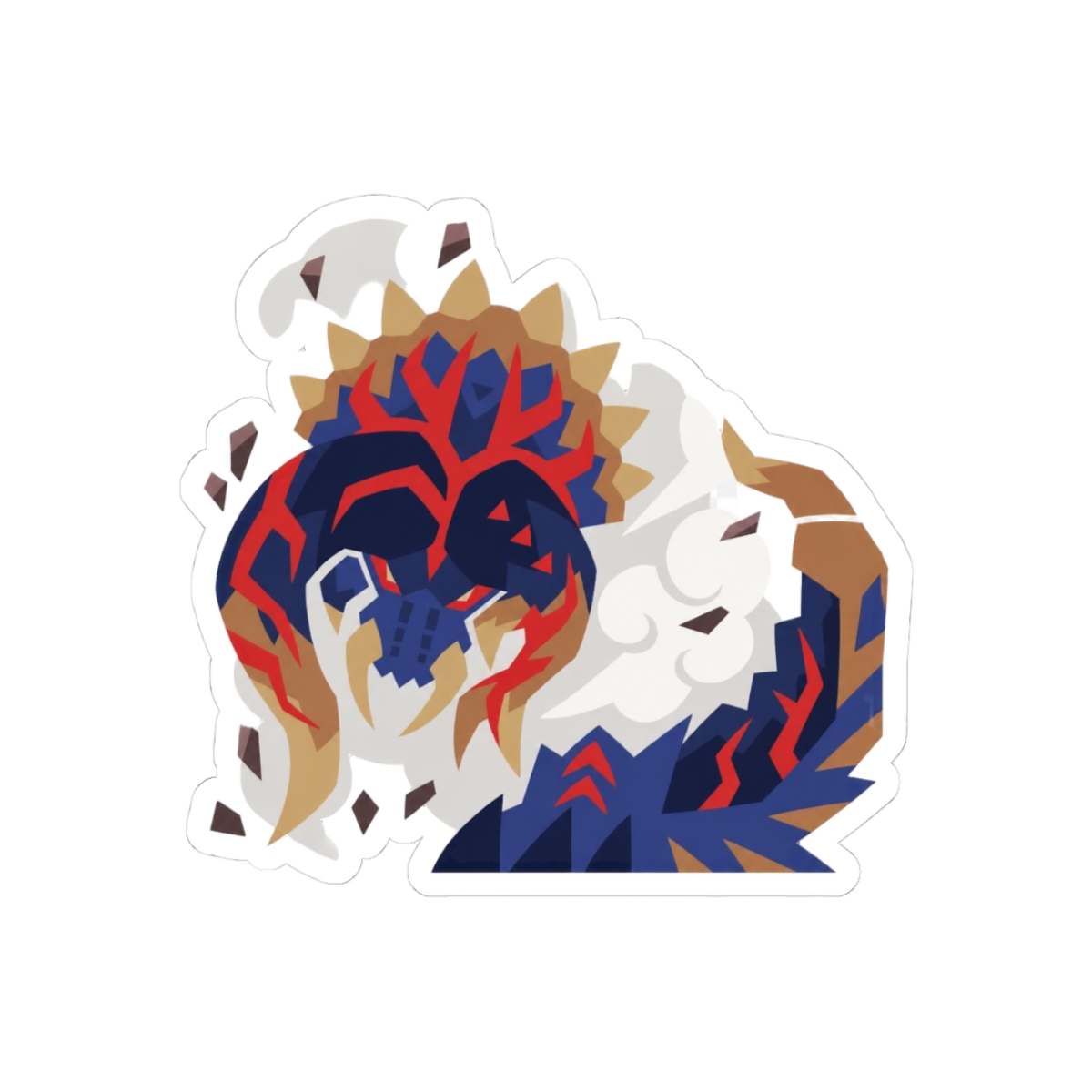Bloodbath Diablos tribal design - Monster Hunter Sticker - Official stickers merchandise