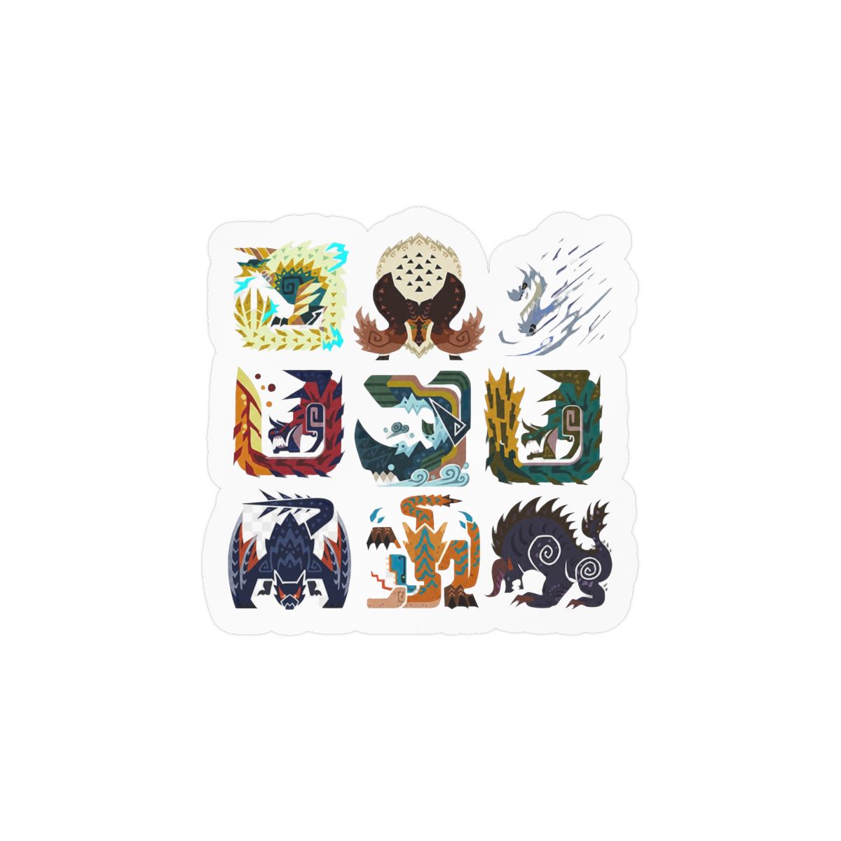Monster Hunter World MHW Epic Gaming Sticker Set | Gamer Vinyl Decals