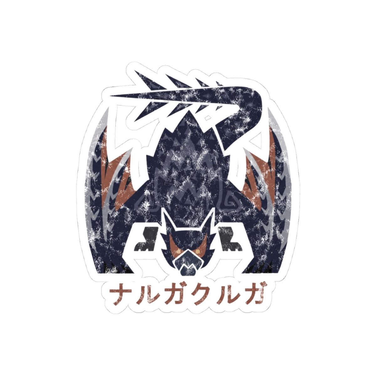 Monster Hunter World Iceborne Nargacuga Kanji Icon Sticker - Official stickers merchandise