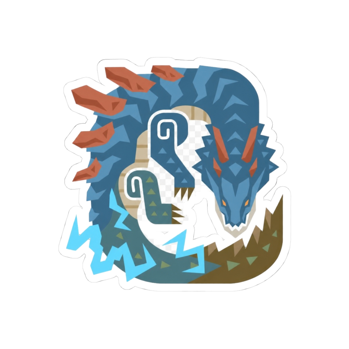 Lagiacrus Monster Hunter Icon Gaming Sticker - Official stickers merchandise