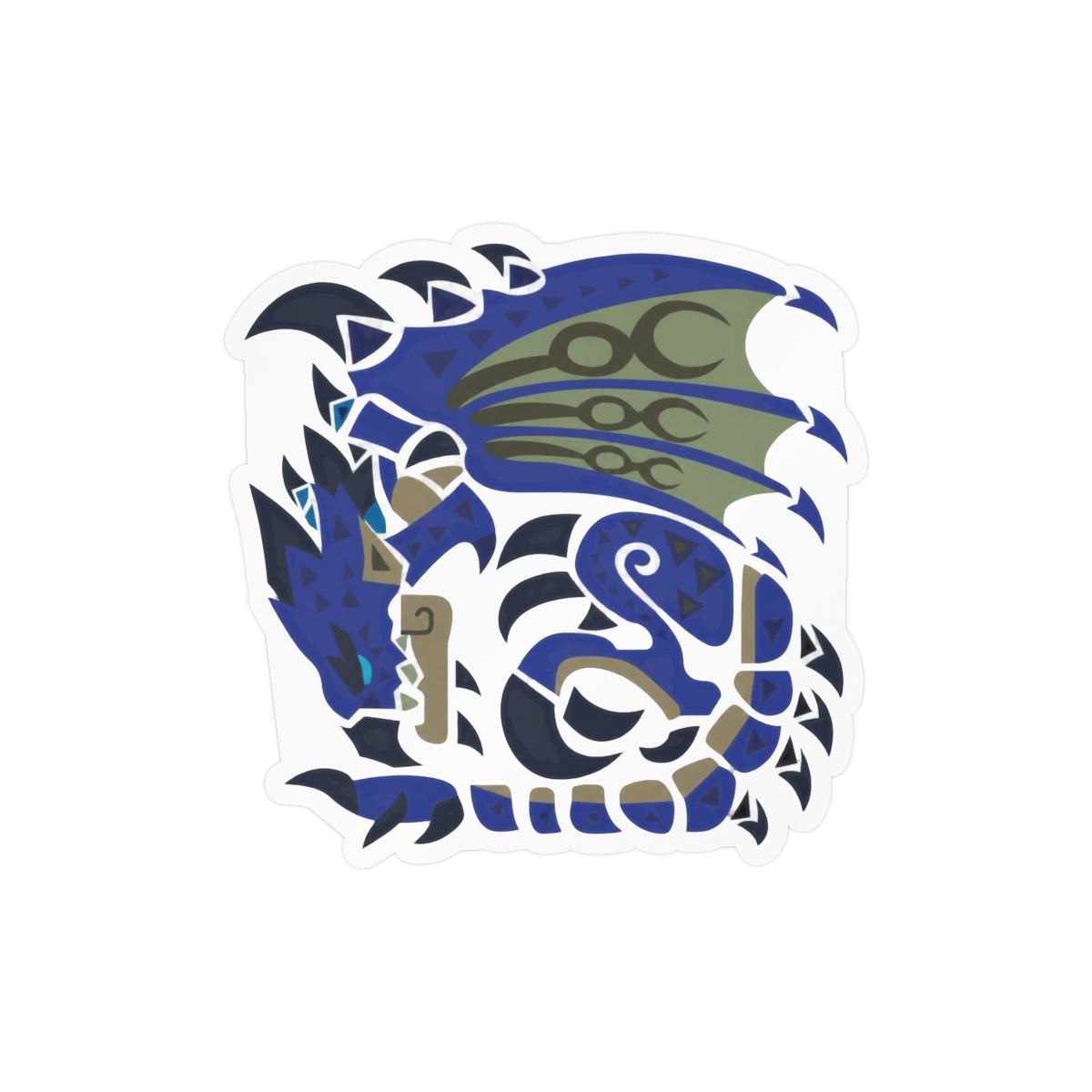 Azure Rathalos Monster Hunter Sticker | Bold Gaming Vinyl Decal — official Monster Hunter Wilds Stickers