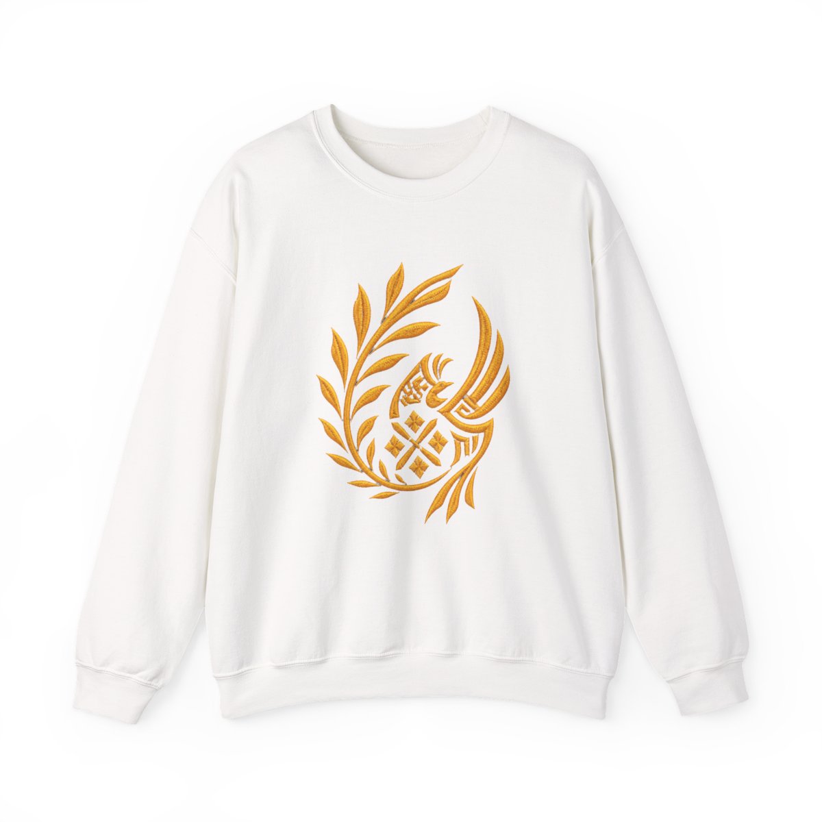 Stylized Bird Wreath Gold Design Crewneck - Official sweatshirts merchandise