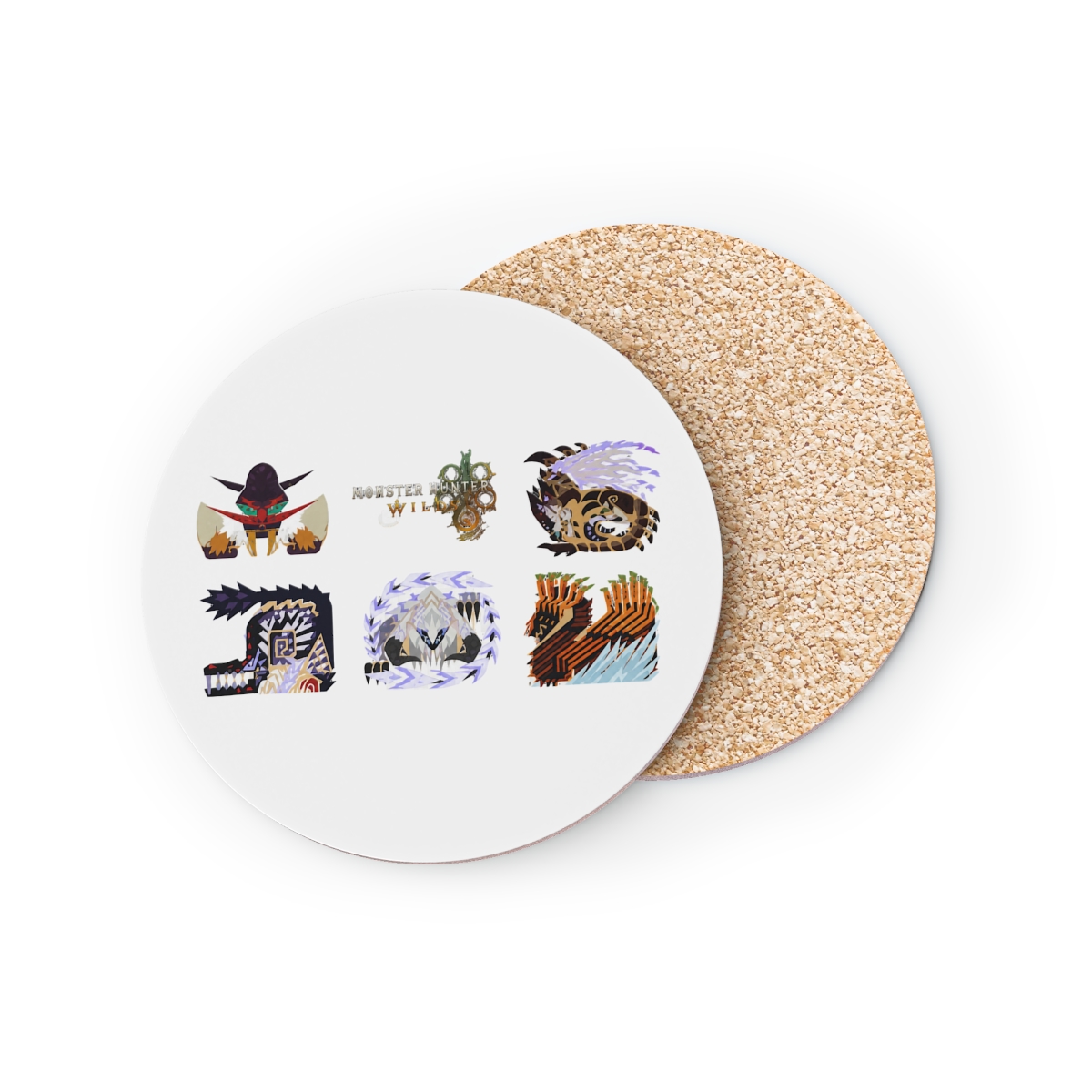 Monster Hunter Wilds Coaster Set: Gamer Gift, with Backing - Official Game merchandise