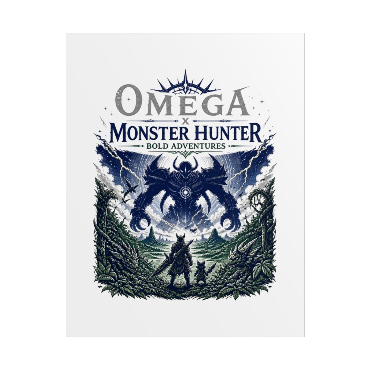 Monster Hunter Wilds "Omega x Monster Hunter: Bold Adventures" Poster - alternate angle 1, merchandise
