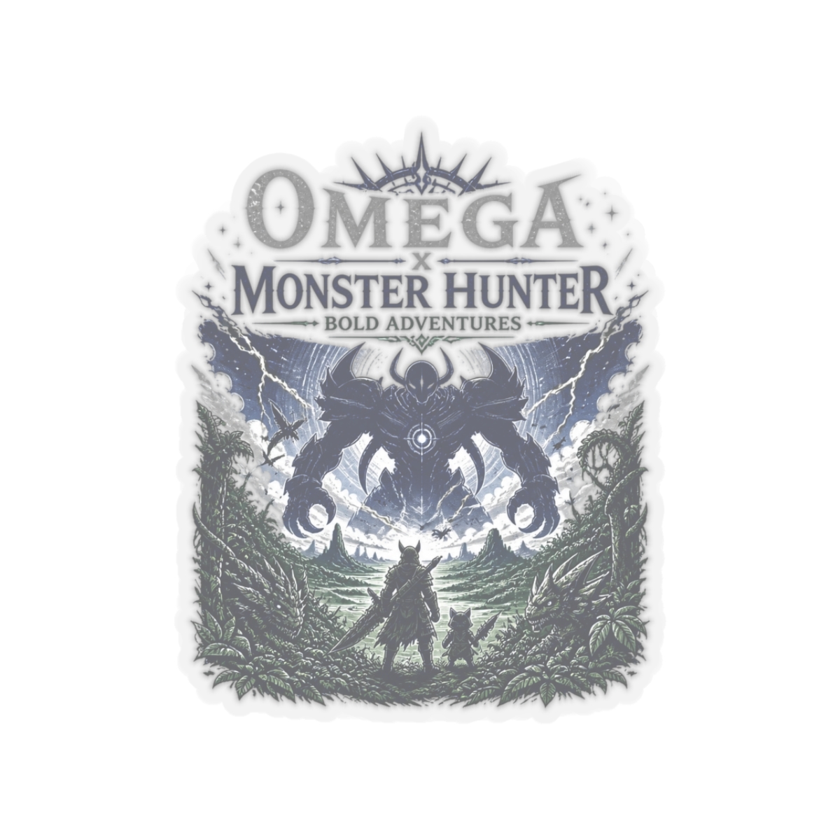 Monster Hunter Wilds "Omega x Monster Hunter: Bold Adventures" Sticker