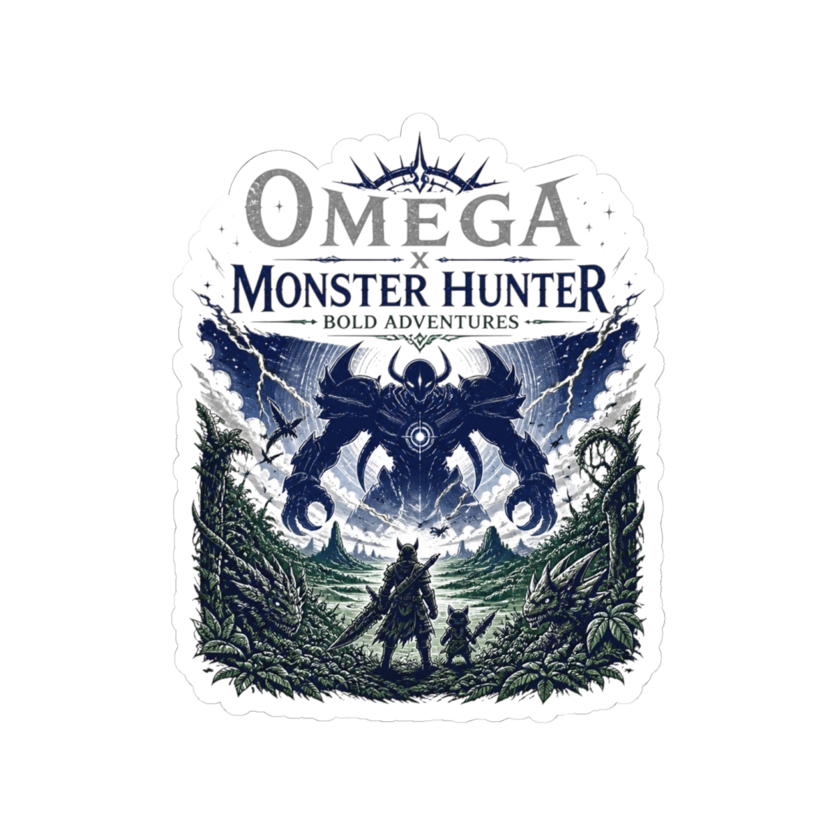 Monster Hunter Wilds "Omega x Monster Hunter: Bold Adventures" Sticker